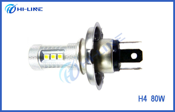 2X DC12V H4 80W High Power Car LED Fog Light Bulbs Day Driving Replace Bulb Lamp White 6000k