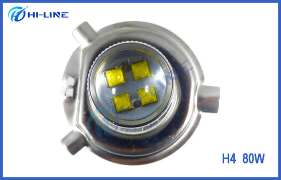 2X DC12V H4 80W High Power Car LED Fog Light Bulbs Day Driving Replace Bulb Lamp White 6000k
